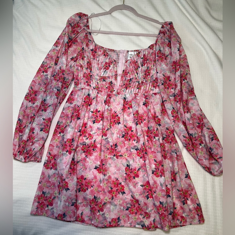 Hello Molly Vibrant Pink Floral Dress